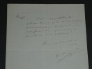 Alexandre ARNOUX - LETTRE AUTOGRAPHE SIGN&Eacute;E &Agrave; Pierre LHOSTE "Mauvaise &eacute;criture". Alexandre ARNOUX