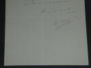 Alexandre ARNOUX - LETTRE AUTOGRAPHE SIGN&Eacute;E &Agrave; Pierre LHOSTE "Mauvaise &eacute;criture". Alexandre ARNOUX