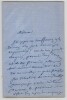 Emile Deschamps - Lettre autographe sign&eacute;e, 2 f&eacute;vrier 1861 &agrave; Versailles 4 pages. &Eacute;mile DESCHAMPS