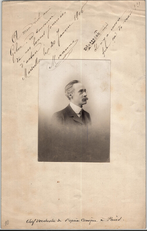 Jacques Miranne, Chef d'orchestre, photo d&eacute;dicac&eacute;e et sign&eacute;e, Op&eacute;ra comique 1906. Jacques MIRANNE