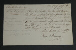 Marie-Madeleine BAROYER - Re&ccedil;u de pension Th&eacute;&acirc;tre des Vari&eacute;t&eacute;s autographe sign&eacute;. Marie-Madeleine BAROYER