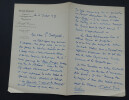 Joseph UZANNE - LETTRE AUTOGRAPHE SIGN&Eacute;E A Georges MONTORGUEIL, 1929. Joseph UZANNE