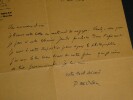 Pierre MAC ORLAN, Ecrivain - LETTRE AUTOGRAPHE SIGN&Eacute;E &Agrave; &Eacute;douard CHAMPION, 1927. Pierre MAC ORLAN