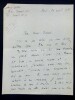Florise LONDRES - LETTRE AUTOGRAPHE SIGN&Eacute;E, &Agrave; Henri BEREAUD, AVRIL 1939. Florise LONDRES