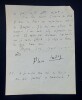 Florise LONDRES - LETTRE AUTOGRAPHE SIGN&Eacute;E, &Agrave; Henri BEREAUD, AVRIL 1939. Florise LONDRES