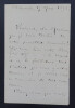 Louise READ - LETTRE AUTOGRAPHE SIGN&Eacute;E, 1895. Louise READ