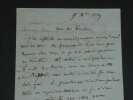 Benjamin ANTIER - Lettre autographe sign&eacute;e - 1837. Benjamin ANTIER