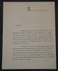 Henri D'ORL&Eacute;ANS, Comte de Paris - TAPUSCRIT SIGN&Eacute; 1937 PROPAGANDE ANARCHIE. Henri D'ORL&Eacute;ANS
