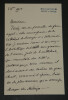 Fernand de MELY - LETTRE AUTOGRAPHE SIGN&Eacute;E, AU SUJET DU JUB&Eacute; DE BOURGES, 1901. Fernand de M&Eacute;LY