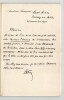 Auguste Nompar de Caumont - Lettre autographe sign&eacute;e du &agrave; Thierry Maulnier 1949. Auguste Nompar de Caumont