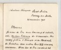 Auguste Nompar de Caumont - Lettre autographe sign&eacute;e du &agrave; Thierry Maulnier 1949. Auguste Nompar de Caumont