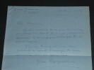 Yvon Lapaquellerie - Rare lettre autographe sign&eacute;e &agrave; Armand Godoy - Foch - 1929. Yvon LAPAQUELLERIE