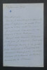 BAUER Henry - LETTRE AUTOGRAPHE SIGN&Eacute;E, 20 janvier 1904. Henry BAUER