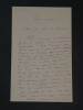 Gustave WORMS, lettre autographe sign&eacute;e, "je suis malade et confin&eacute;", 2 pages. Gustave WORMS