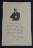 Gustave TOUDOUZE - Carte lettre autographe sign&eacute;e et Fac simil&eacute; Pub Vin Mariani. Gustave TOUDOUZE