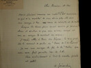 Andr&eacute; G&Eacute;RARDIN - LETTRE AUTOGRAPHE SIGN&Eacute;E, 1922. Andr&eacute; G&Eacute;RARDIN