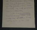 Lucien BESNARD - LETTRE AUTOGRAPHE SIGN&Eacute;E &Agrave; Monsieur MEMBR&Eacute;. Lucien BESNARD
