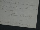 Henri Cantel - Lettre autographe sign&eacute;e &agrave; "Mon cher Georges",  1876. Henri CANTEL