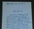 Henri BOUQUET Chirurgien - LETTRE AUTOGRAPHE SIGN&Eacute;E - Belle-&Icirc;le-en-Mer - 1927. Henri BOUQUET