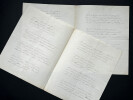 Emilien PACINI, Libr&eacute;ttiste - POEME AUTOGRAPHE SIGN&Eacute; DE 8 PAGES "Si ma m&egrave;re". Emilien PACINI