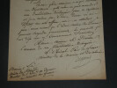 Guy Victor Duperr&eacute; LETTRE AUTOGRAPHE SIGN&Eacute;E Contravention &agrave; l'acte de navigation. Guy Victor DUPERR&Eacute;