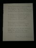 Marie Aim&eacute;e de KERMORVAN &Eacute;crivaine - POEME AUTOGRAPHE - 1 page. Marie-Aim&eacute;e de KERMORVAN