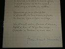 Marie Aim&eacute;e de KERMORVAN &Eacute;crivaine - POEME AUTOGRAPHE - 1 page. Marie-Aim&eacute;e de KERMORVAN