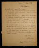 Andr&eacute; G&Eacute;RARDIN - LETTRE AUTOGRAPHE SIGN&Eacute;E A Charles-Ange LAISANT, 1913. Andr&eacute; G&Eacute;RARDIN