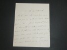 Pier-Angelo FIORENTINO - LETTRE AUTOGRAPHE SIGN&Eacute;E &agrave; son maitre. Pier-Angelo FIORENTINO