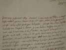 Le F&egrave;vre de CAUMARTIN - au secr&eacute;taire de Police D&eacute;on, Paris 1746. Le F&egrave;vre de CAUMARTIN