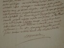 Le F&egrave;vre de CAUMARTIN - au secr&eacute;taire de Police D&eacute;on, Paris 1746. Le F&egrave;vre de CAUMARTIN