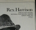 Rex HARRISON autographe sur plaquette "John Player Lecture" SIGN&Eacute;E de sa main. Rex HARRISON