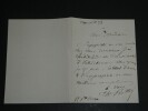 Th&eacute;odore Ritter - Lettre autographe sign&eacute;e - 1855. Th&eacute;odore RITTER
