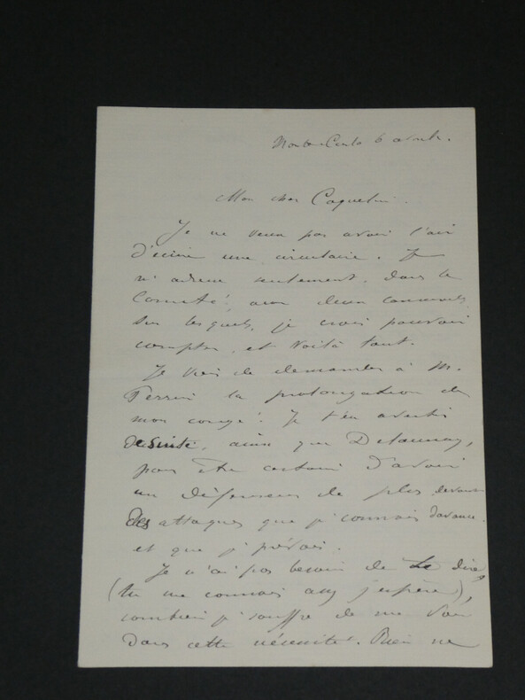 Gustave WORMS, lettre autographe sign&eacute;e, "un d&eacute;fenseur de plus", 3 pages. Gustave WORMS