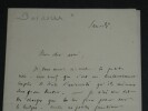 Gustave Boissi&egrave;re LETTRE AUTOGRAPHE SIGN&Eacute;E. Une loi qui Bouleverse l'universit&eacute;. Gustave BOISSI&Egrave;RE