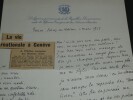 Maurice d'HARTOY Lettre autographe sign&eacute;e 1955 1 page "prose polici&egrave;re". Maurice d'HARTOY