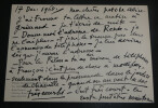 Andr&eacute; DUNOYER DE SEGONZAC -CARTE-LETTRE AUTOGRAPHE SIGN&Eacute;E A Alice SIMOND 1968 2p. Andr&eacute; DUNOYER DE SEGONZAC