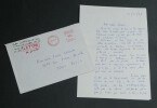 Pierre SOUDET - &Eacute;MOUVANTE LETTRE AUTOGRAPHE SIGN&Eacute;E &Agrave; Pierre LECUIRE - 1975. Pierre SOUDET