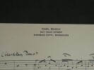 Carl Busch - Double port&eacute;e autographe sign&eacute;e pour (military band) - 1930. Carl BUSCH