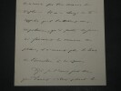 Francisque SARCEY - LETTRE AUTOGRAPHE SIGN&Eacute;E &Agrave; un ami. Francisque SARCEY