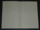 Ernest JUDET, journaliste - LETTRE AUTOGRAPHE SIGN&Eacute;E, 11 novembre 1877. Ernest JUDET