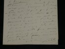 Emile Paladilhe, Lettre autographe sign&eacute;e adress&eacute; &agrave; Heugel 1886. Emile PALADILHE