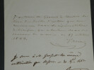 VARIN BAYARD et COGNIARD Fr&egrave;res - AUTORISATION AUTOGRAPHE SIGN&Eacute;E &Agrave; Paul GRASSOT. Charles VARIN, Jean-Fran&ccedil;ois BAYARD, COGNIARD Fr&egrave;res