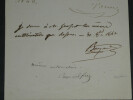 VARIN BAYARD et COGNIARD Fr&egrave;res - AUTORISATION AUTOGRAPHE SIGN&Eacute;E &Agrave; Paul GRASSOT. Charles VARIN, Jean-Fran&ccedil;ois BAYARD, COGNIARD Fr&egrave;res