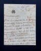 MAQUET Auguste -  LETTRE AUTOGRAPHE SIGN&Eacute;E &Agrave; PROPOS D'UN R&Ocirc;LE. Auguste MAQUET