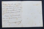 MAQUET Auguste -  LETTRE AUTOGRAPHE SIGN&Eacute;E &Agrave; PROPOS D'UN R&Ocirc;LE. Auguste MAQUET