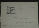 Oscar BARDI de FOURTOU - LETTRE AUTOGRAPHE SIGN&Eacute;E, 21 janvier 1885. Oscar BARDI de FOURTOU