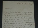 Pitre-Chevalier Lettre autographe sign&eacute;e &agrave; Charles Magnin Biblioth&egrave;que Royale. Pierre-Michel-Fran&ccedil;ois CHEVALIER