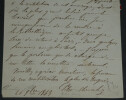 Pitre-Chevalier Lettre autographe sign&eacute;e &agrave; Charles Magnin Biblioth&egrave;que Royale. Pierre-Michel-Fran&ccedil;ois CHEVALIER