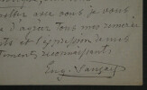 Eug&egrave;ne SAUZAY - Lettre Autographe Sign&eacute;e "cela est vrai, vive la science", 1891. Eug&egrave;ne SAUZAY